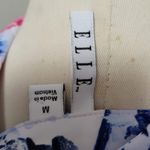 Elle pink blue floral ruffle placket sleeveless button down size medium Photo 7