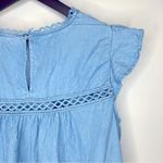 Torrid  Flutter Blouse Medium Wash Denim Size 0 = Size L/12 Photo 9