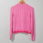 ZARA  Cable Knit Cardigan -Bubblegum pink/Hot pink - Women's Size M -6427/038/630 Photo 4