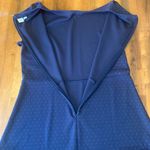 Gap  Dress 16 Navy Blue White Polka Dots Fit & Flare Short Cap Sleeve Flounce Hem Photo 6