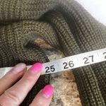 Zenana Outfitters Waffle Sweater Distressed Green Large Photo 6