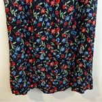 Draper James Navy Blue Ditsy Floral Sleeveless Flutter Midi Dress Size Large Photo 10