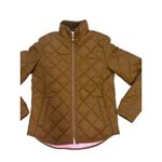 J. Crew Women’s Tan Brown Pink Lightweight Quilted Puffer Zip Up Jacket Size XXS Photo 1