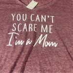 Maurice's Maroon Purple Graphic Tee - You Can't Scare Me I'm a Mom; NEW!; Large Photo 1