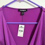 EXPRESS NWT ✨ purple v-neck faux wrap going out party dress, size small Photo 1