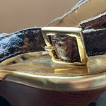 Michael Kors MICHAEL : Black/Brown Snakeskin Strappy Heel Sandal- 9 Photo 14