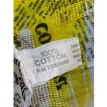 Italian Made Sheer Cotton Designer Scarf Newspaper Print Black Photo 1