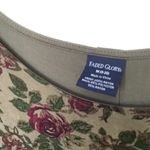 Faded Glory  Olive and Burgundy Floral Blouse Photo 2