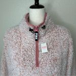 PINK - Victoria's Secret NWT Pink Victoria’s Secret Teddy Bear Quarter Zip Pull Over Sweatshirt Photo 2