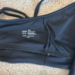 Aerie NWT Sparkle Straight Scoop Bikini Top True Black Swimsuit Surf Beach Sz M Photo 5