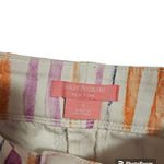 Isaac Mizrahi  watercolor pastel striped print shorts Size 6 Photo 2
