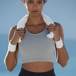 Free People Happiness Runs Crop Tank in Heather Grey Photo 0