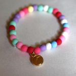 JM Collection  Pastel Rainbow Beaded 4" Casual Trendy Retro Stretch Bracelet Photo 0