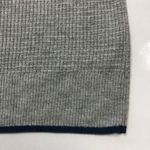 Joie Soft  Wool Blend Crewneck Sweater: Grey - Navy Blue Trim Photo 5