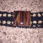 Blue & White Wooden Beaded Belt Size Small Photo 3