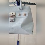 Guess  Anne Marie Faux-Leather Dome Satchel in Light Blue Photo 2