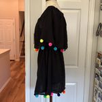 Pitusa pom pom colorful mini dress beach coverup Black Size M Photo 9