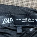 ZARA  Tan Short Sleeve Buckle Strap Pocket Collared Plunge V Neck Mini Dress XS Photo 4