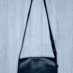 Vintage 70s francois marot Paris black Leather Crossbody Bag Purse handbag acces Photo 0