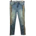 Pilcro Anthropologie  The Slim‎ Boyfriend Crop Embroidered Denim Jeans Size 26 Photo 5