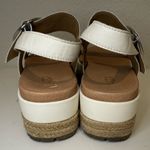 UGG  April Espadrille Wedge Platform Sandals Off White Leather Buckle 10 Photo 10