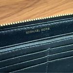 Michael Kors  Jet Set Travel Black Textured Leather Continental Wristlet Wallet Photo 7