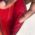 Coach Leather Large Zip Wallet Cardholder Wristlet Strap Clutch Purse Bag Red Pocket Phone Holder. Measurement in pics Photo 7