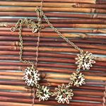 J.Crew Pink & Rhinestone Flower Necklace Photo 6