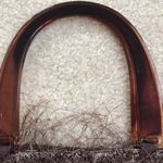 Brown Fabric Purse w/ Tortoise Handles Photo 3