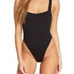 Forever 21 Black Cheeky High Rise Swimsuit Photo 1