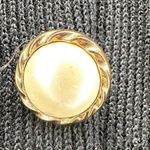 Leslie Fay Vintage 80s  Double Breasted Suit Jacket Pearl Beaded Shawl White 10 Photo 0