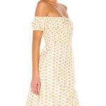 LPA Revolve Yellow and White Off Shoulder Women’s Sun midi Dress Size Large Photo 1
