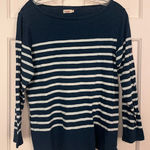 Faherty  Boatneck Jersey Top Navy/White Small Photo 0