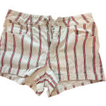 PacSun  Los Angeles Mom Shorts Size 26 White Red Striped Casual Denim‎ Photo 0