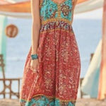 Sundance Womens Size L  Indamira Maxi Dress EUC Photo 0