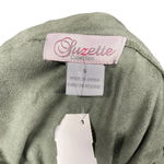 Suzette Collection  Olive Green Faux Suede Lace Up Skirt Size‎ Small Photo 6