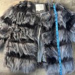Vera & Lucy  Grey Faux Fur Coat Size XS Photo 6