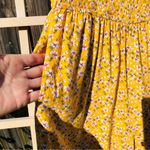 Hollister Yellow Floral Jumpsuit SMOCKED BODICE M Photo 2