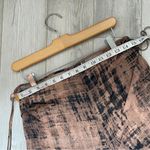 Mango Printed Semi Sheer Side Tie Flare Trousers Brown (large) abstract art deco Photo 2