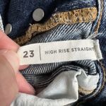 PacSun High Rise Straight Denim Jeans Women's Size 23 Blue Button-Fly Distressed Photo 6