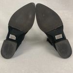 Sesto Meucci  Black Leather Sock Boots 39.5 Pointed Toe Block Heel Avant Garde Photo 6