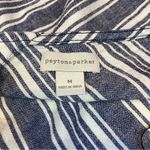 Peyton & Parker Striped linen cotton blend dress M Blue Size M Photo 6