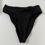 l*space NWOT L* Black Pointelle Rib Court Bikini Bottom Photo 2