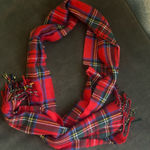 D&Y  Red and Black Plaid Scarf Photo 0
