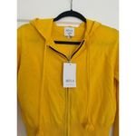 MISA Los Angeles $225 New  Yellow Crop Zip Hoodie - XS Photo 1