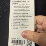 Lululemon Embossed Panel HR Shorts 4” black size L Photo 5