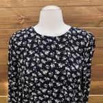 H&M Peasant Dress A-line Tent Long Dolman Sleeves w/ Key Hole Button Back 4 Photo 2