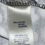 Rafaella  black and white print partial zip front cotton 3/4 sleeved top Photo 7