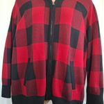 Torrid Sz 3 Red and Black Checkered Cardigan Jacket NWOT Photo 5