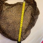 Leopard brown and black print infinity scarf Photo 3
